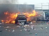 Koszmarny wypadek na autostradzie A4 w Gliwicach. Auta stanęły w płomieniach po karambolu