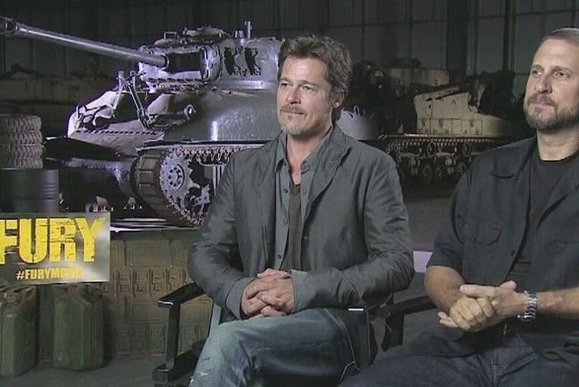 Brad Pitt i David Ayer (fot. Dzień Dobry TVN/x-news)