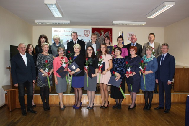 Nauczyciele zostali nagrodzeni przez Zarząd Powiatu Chełmińskiego