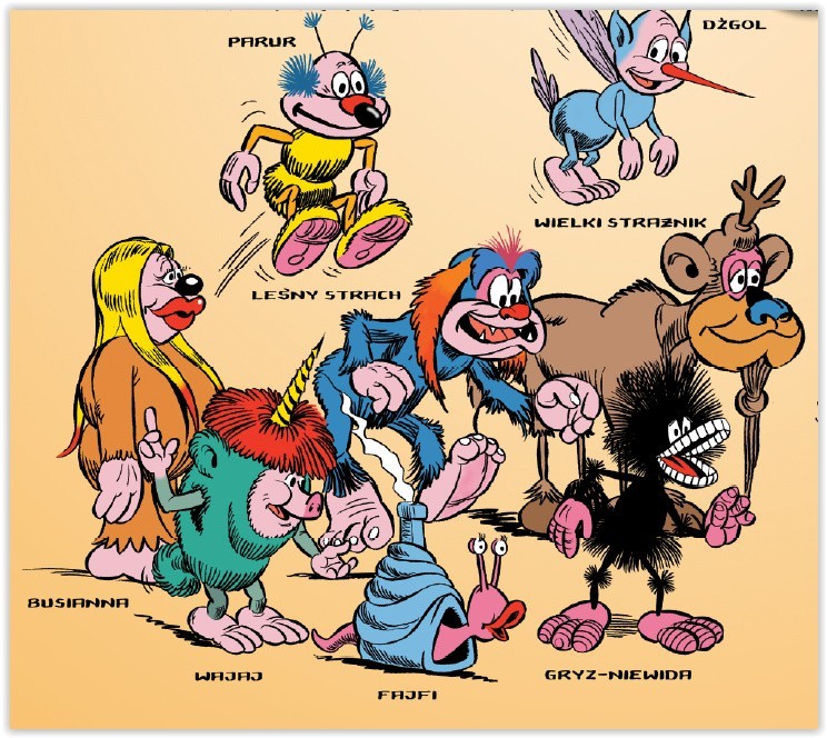 Postacie z komiksu "Kajko i Kokosz".