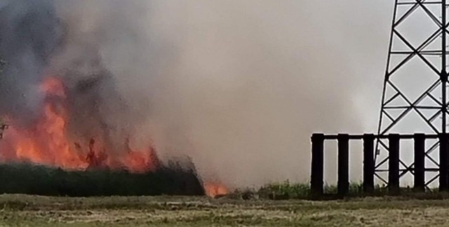 Pod Krosnem Odrzańskim wybuchł ogromny pożar. Strażacy przez cały dzień i noc walczyli z ogniem. Dziś trwa dogaszanie terenu.