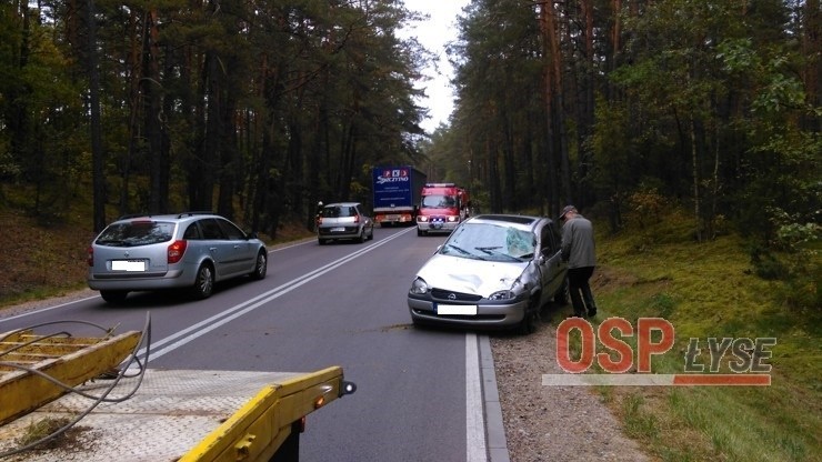 Wypadek w gminie Łyse. Kobieta dachowała [ZDJĘCIA]