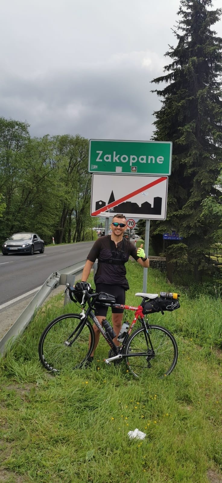 Artur Majchrzak w cztery dni dojechał rowerem z Gdańska do...