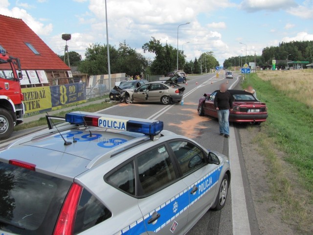 Wypadek w Ługach.