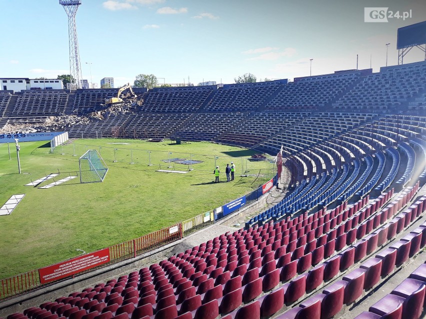 Pogoń Szczecin finiszuje, a budowa stadionu na dobre startuje [ZDJĘCIA, WIDEO]