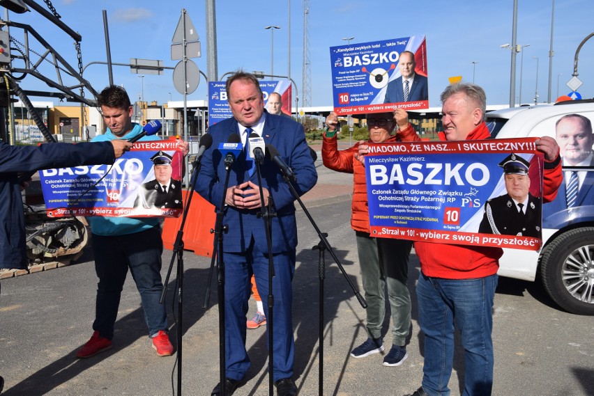 Poseł Mieczysław Baszko podsumował kampanię. Mówił o bezpieczeństwie na granicy i zachęcał do udziału w wyborach i referendum