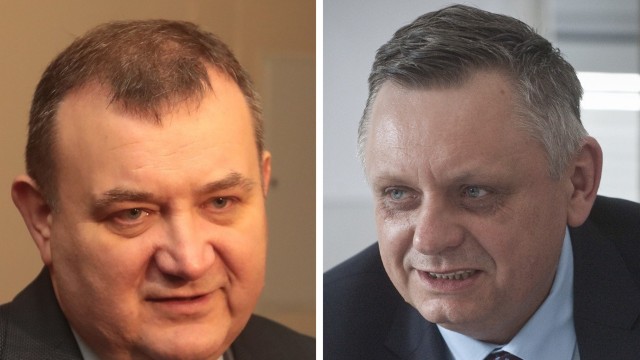 Senator Stanisław Gawłowski (z lewej) i prezydent Koszalina Piotr Jedliński.