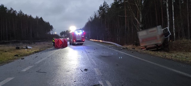 Śmiertelny wypadek na trasie Olsztyn-Olsztynek. 16.11.2022 r.