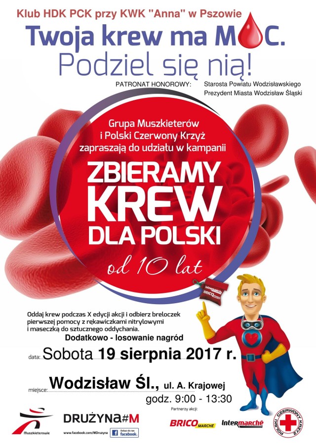 W Wodzisławiu Śląskim odbędzie się już dziesiąta edycja akcji oddawania krwi, organizowanej przez Klub Honorowych Dawców Krwi PCK w Pszowie.