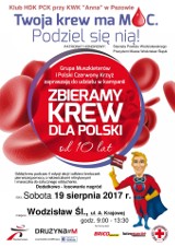 Akcja krwiodawstwa w Wodzisławiu Śląskim. Honorowi Dawcy Krwi z Pszowa zachęcają do oddawania krwi