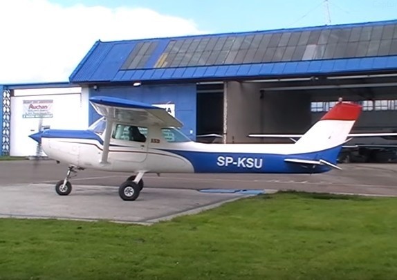 Cessna została zdmuchnięta przez porywisty wiatr