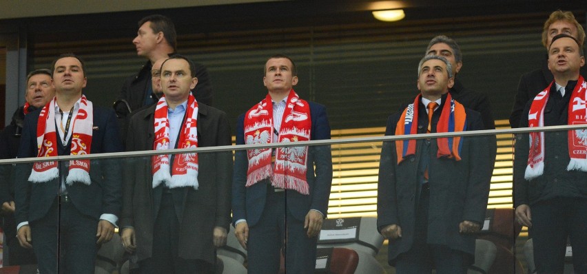 Andrzej Duda na meczu Polska - Armenia