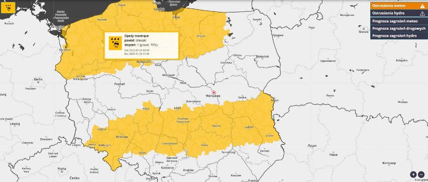 Synoptycy ostrzegają przed gołoledzią w województwie...