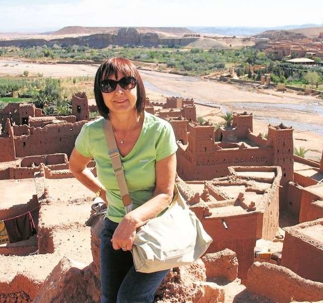 Anna Kłobukowska podczas zwiedzania Maroka w 2012 roku