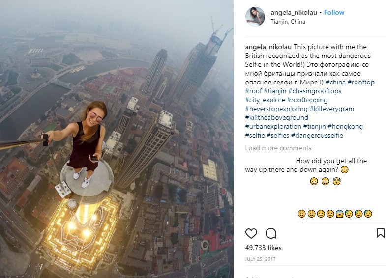 Angela Nikolau to gwiazda Instagramu z Rosji. Robi sobie...
