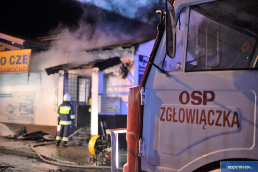 Groźny pożar sklepu na ul. Kościuszki w Lubrańcu [zdjęcia]