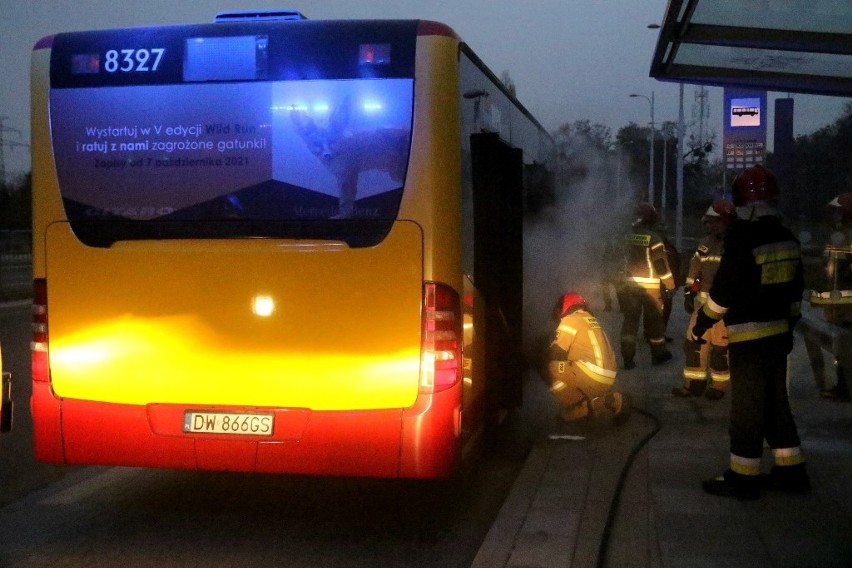 Pożar autobusu MPK we Wrocławiu