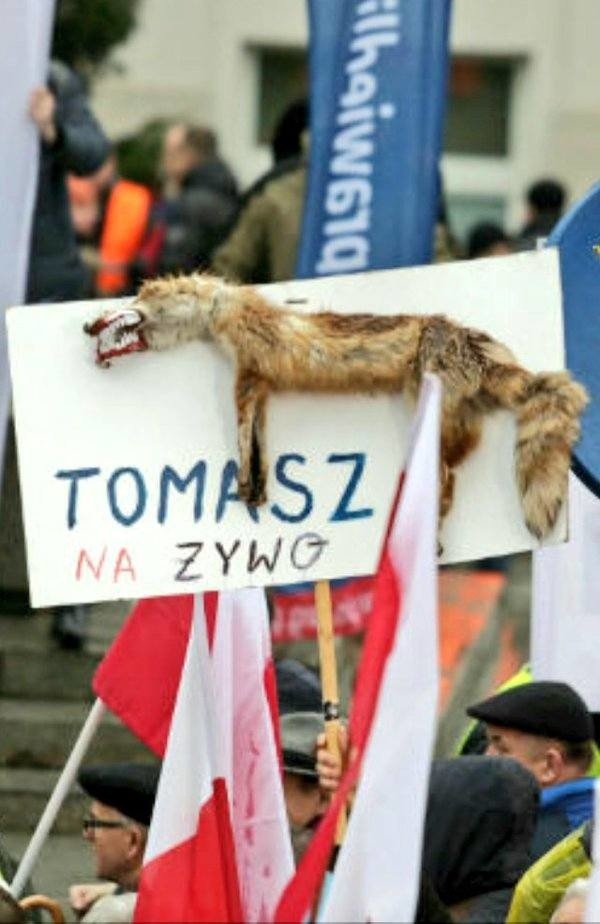 Hasło z marszu w Warszawie, który odbył się 13 grudnia