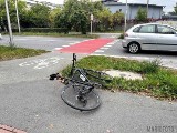 Wypadek na ul. Chabrów w Opolu. BMW potrąciło rowerzystę. Cyklista był po spożyciu alkoholu