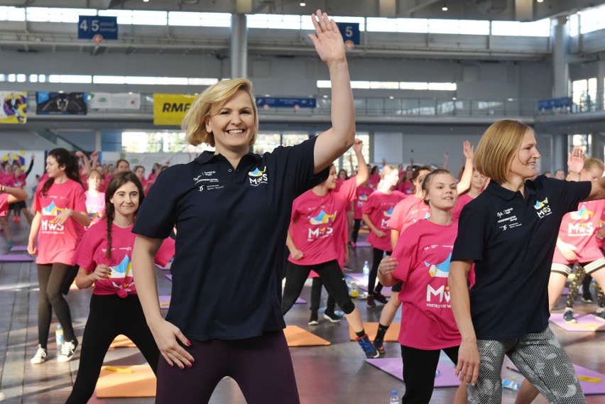 Na targach poznańskich odbyła się pokazowa lekcja wuefu ze...