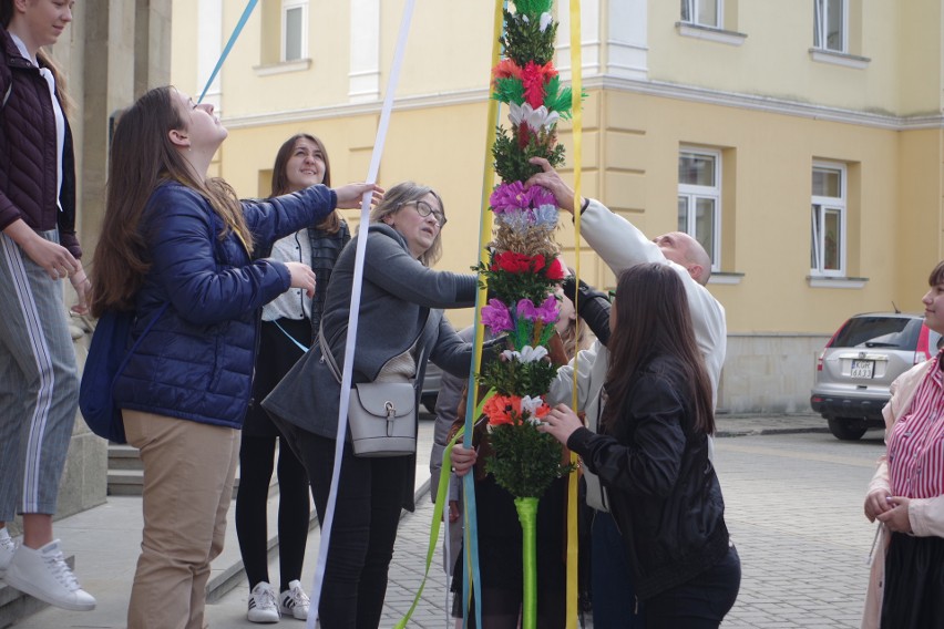 Piękne palmy w gorlickiej bazylice poświęcił dziekan