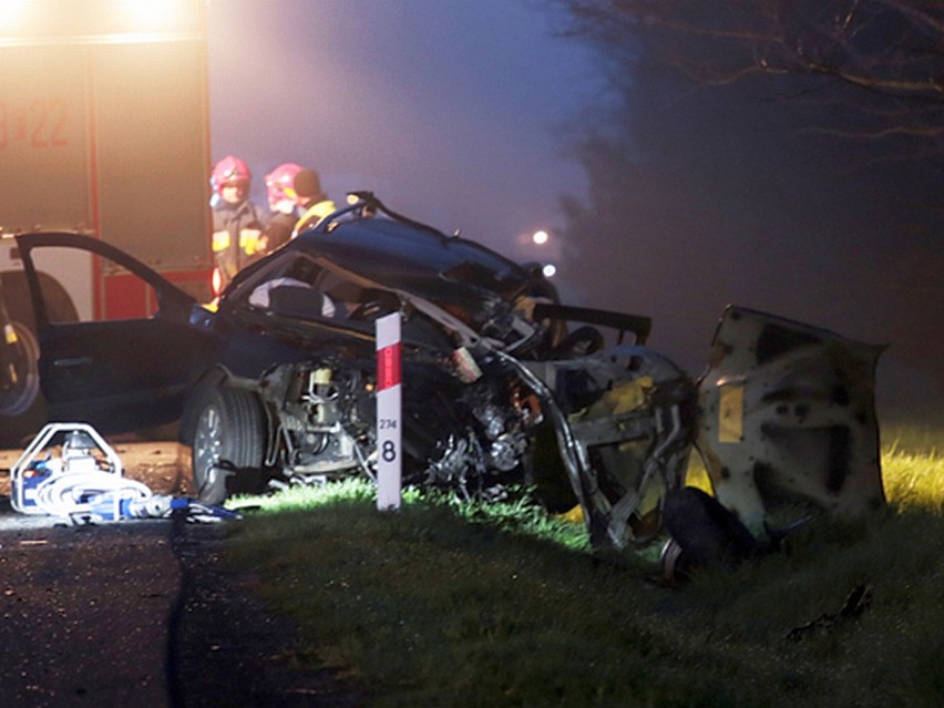 W wypadku pod Sulechowem zginęli dwaj kierowcy osobówek.
