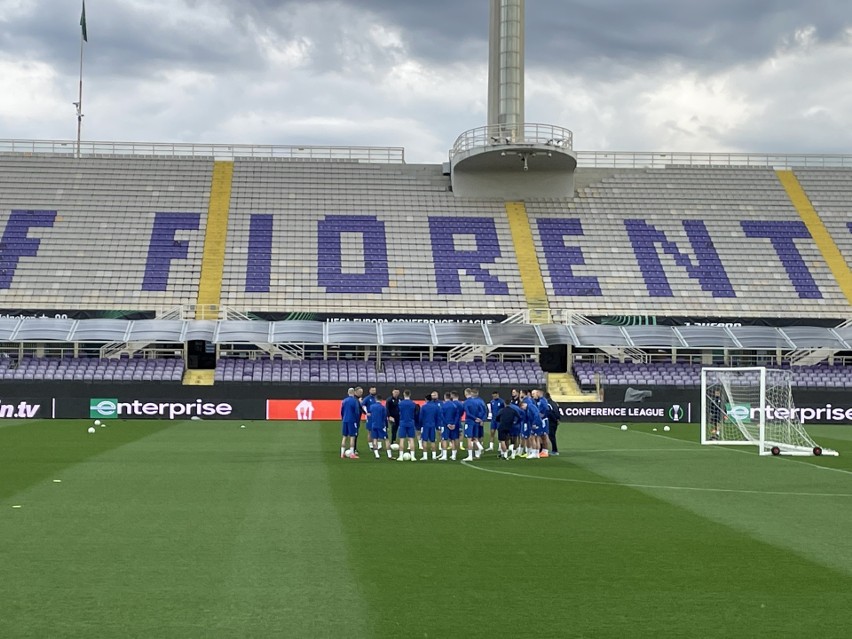 Piłkarze Lecha trenowali na głównej płycie stadionu we...