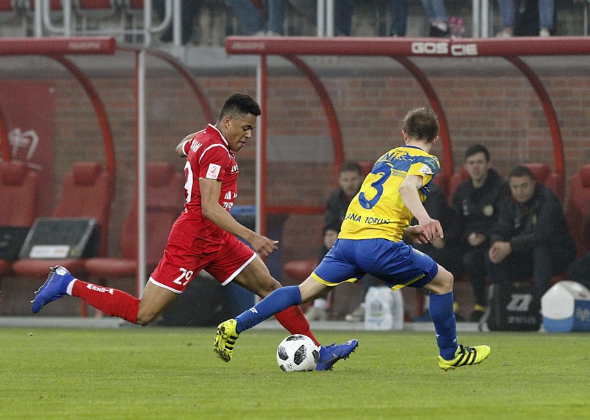 Kibice na meczu Widzew Łódź - Elana Toruń który zakończył się remisem 1:1.