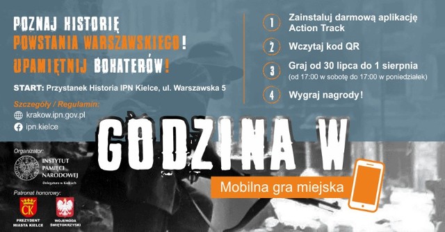 Od soboty, 30 lipca, do poniedziałku ,1 sierpnia, trwać będzie interaktywna gra miejska pod tytułem „Godzina W” z wykorzystaniem aplikacji ActionTrack. Tematem przewodnim jest Powstanie Warszawskie.