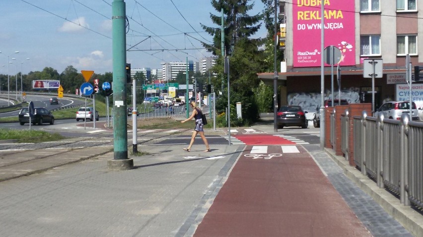 Nowa ścieżka rowerowa wzdłuż Chorzowskiej w Katowicach