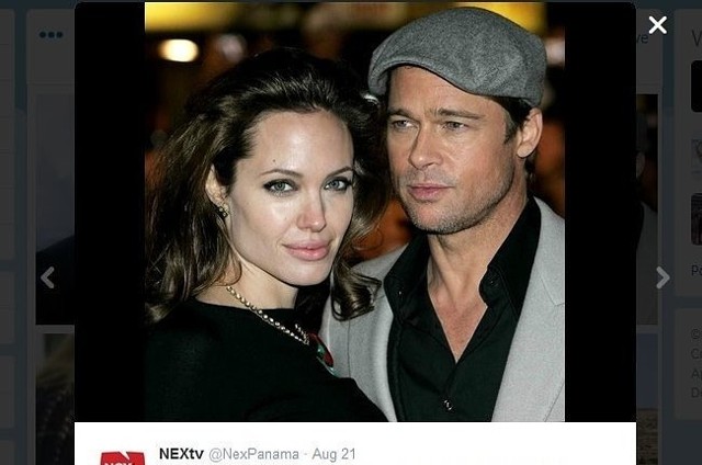 Angelina Jolie i Brad Pitt (fot. screen z Twitter.com)