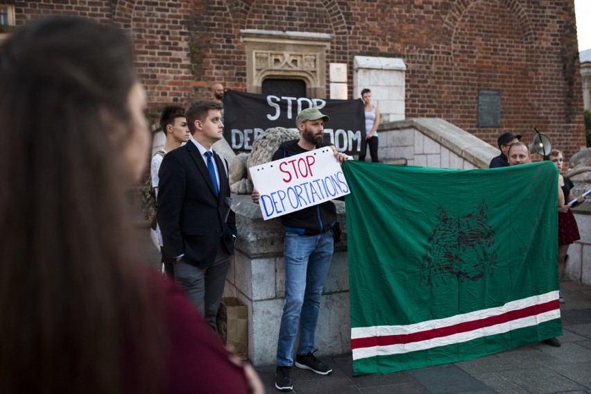 Kraków. Protest przeciwko deportacjom z Polski