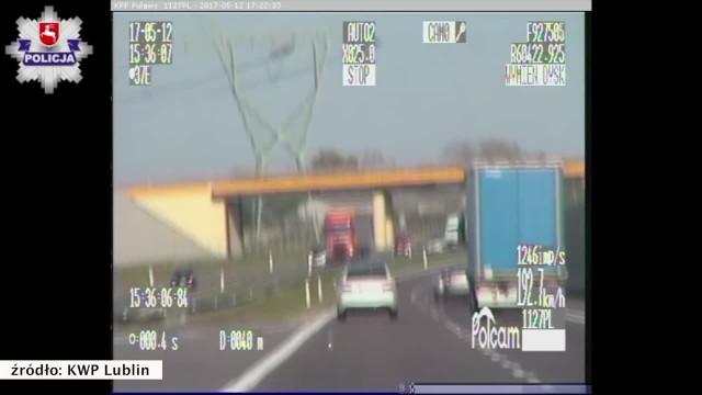 Policjanci z Lublina zatrzymali kierującego mercedesem, który jechał z prędkością 232 km/h.
