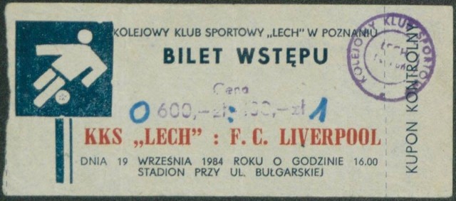 Bilety na mecze Lecha - ze zbiorów Archiwum Państwowego w Poznaniu