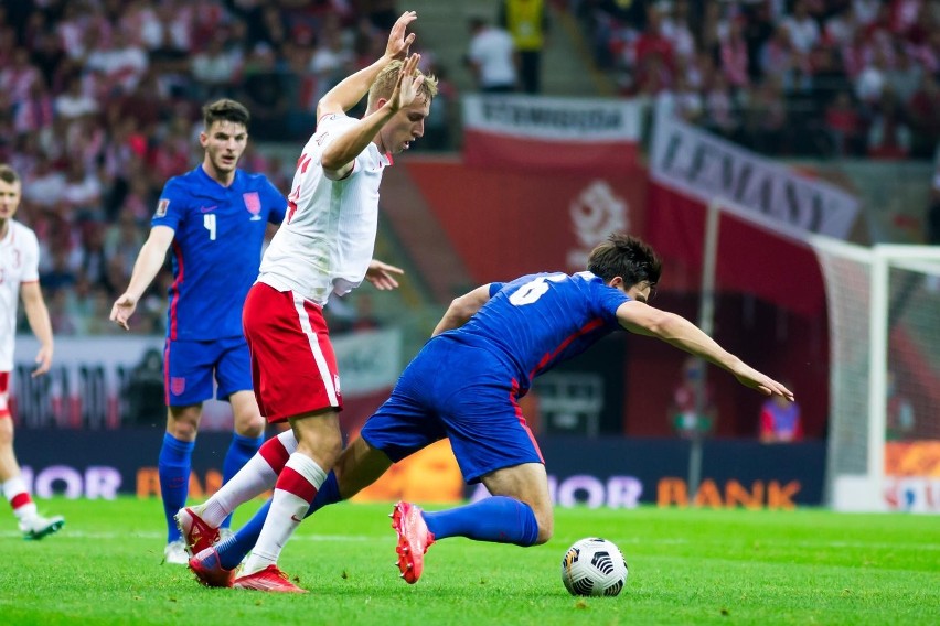 Adam Buksa podczas meczu Polska - Anglia