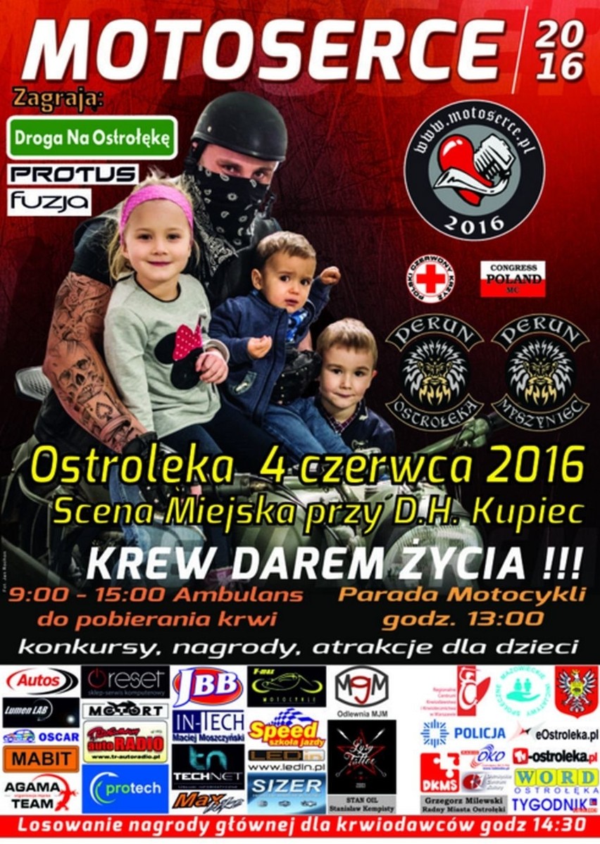 Motoserce 2016 organizowane jest pod hasłem "Krewa darem...