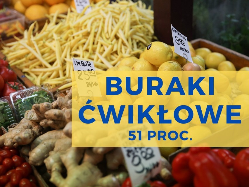 Buraki ćwikłowe - 51 proc.