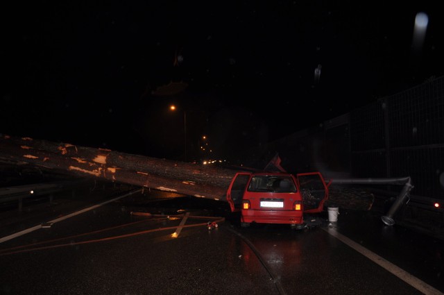 Jezdnią drogi krajowej numer 7, prowadzącą w kierunku Radomia, poruszał się pojazd ciężarowy marki man wiozący pnie drzew. Gdy pojazd przejeżdżał przez miejscowość Jedlanka, z nieustalonych jeszcze przyczyn kierujący manem utracił panowanie nad pojazdem. Zobacz też: Zderzenie ciężarówki z autobusem / echodnia.eu 