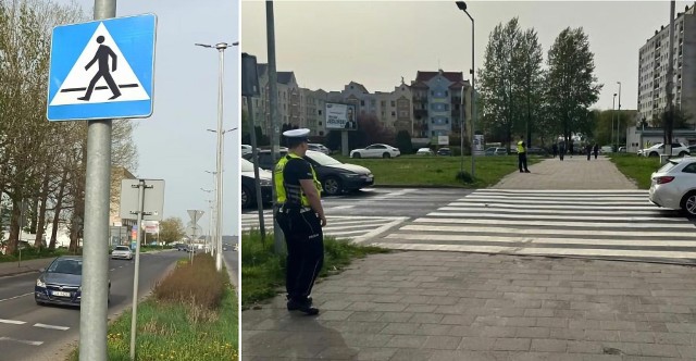 Koszalińscy policjanci ruchu drogowego w trosce o pieszych i rowerzystów na terenie powiatu koszalińskiego prowadzą działania "Niechronieni uczestnicy ruchu drogowego".