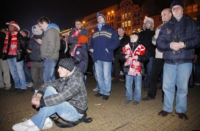 Impreza z okazji losowania grup Euro 2012 na poznańskim pl....