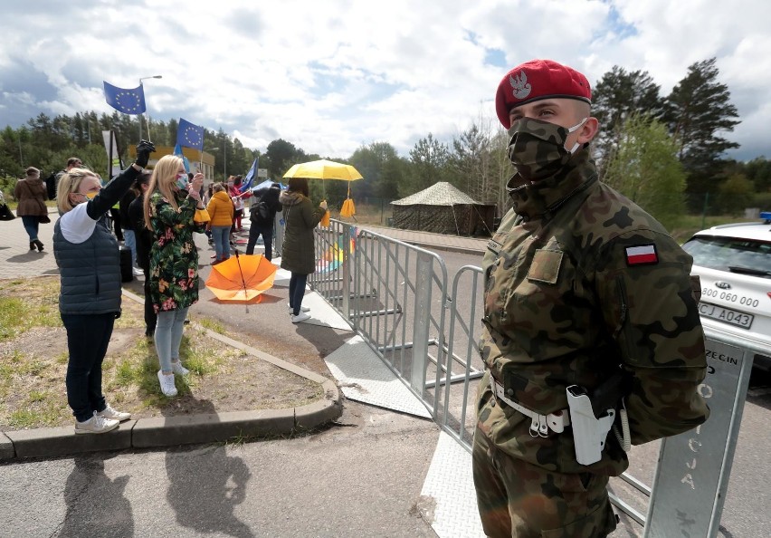 Protest w Lubieszynie przeciwko zamknięciu granic