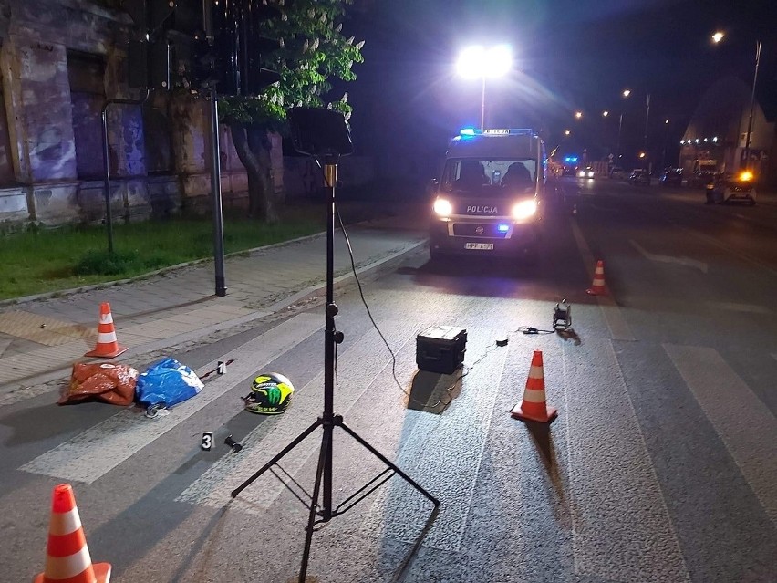 Wypadek motocyklisty na ul. Wólczańskiej. Kierujący suzuki był nietrzeźwy