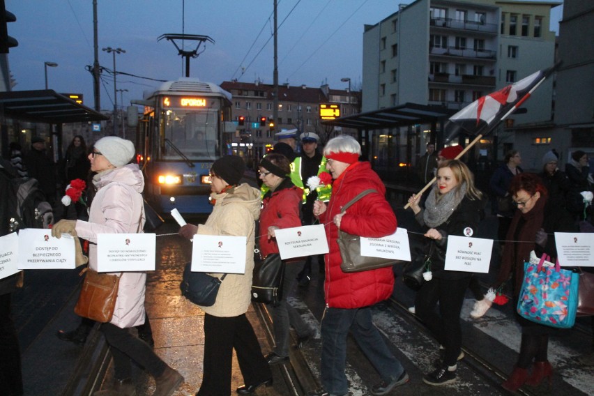 Kobiety zablokowały ul. Kazimierza Wielkiego na 10 minut....