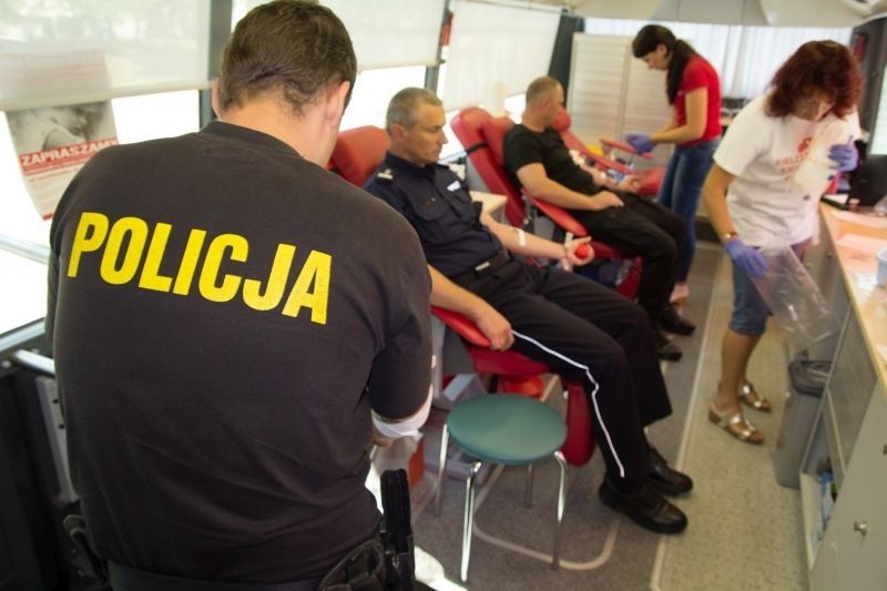 Policjanci oddawali krew w Kielcach