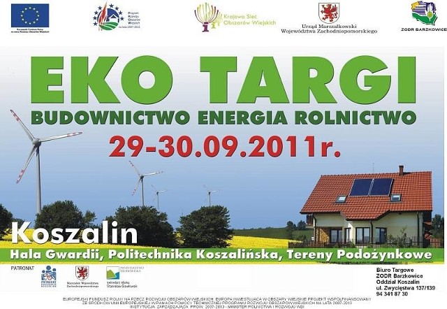 Eko-targiTaki plakat zapowiada koszalińskie Eko Targi.