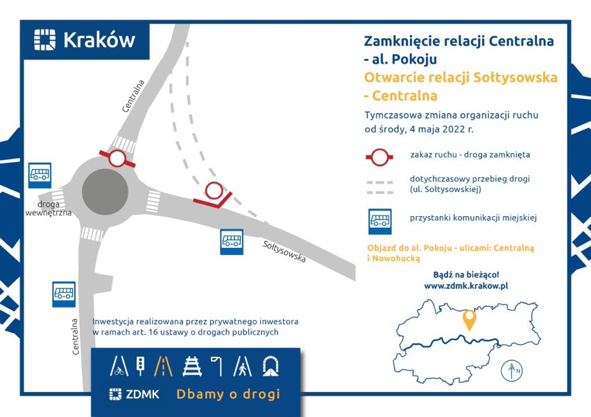 Kraków. Otwarcie Centralnej w kierunku Nowohuckiej 