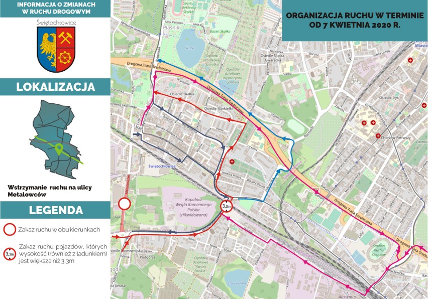 Objazdy z powody remontu ulicy Metalowców