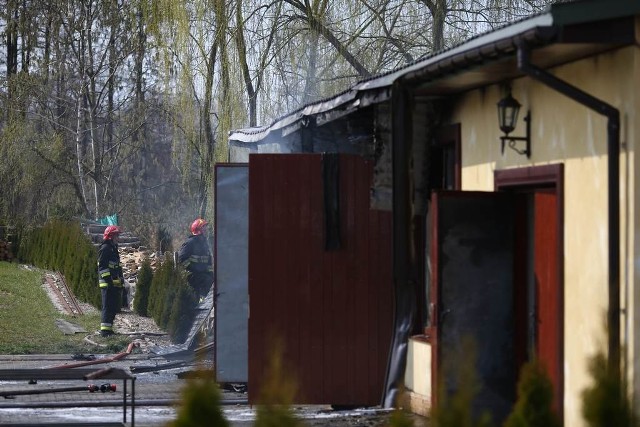 Pożar warsztatu przy ulicy Owalnej w Radomiu