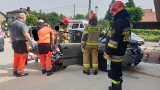 Wypadek dwóch osobówek w Zgłobicach. Kierowcy trafili do szpitala. Były utrudnienia na ul. Zgłobickiej [ZDJĘCIA]