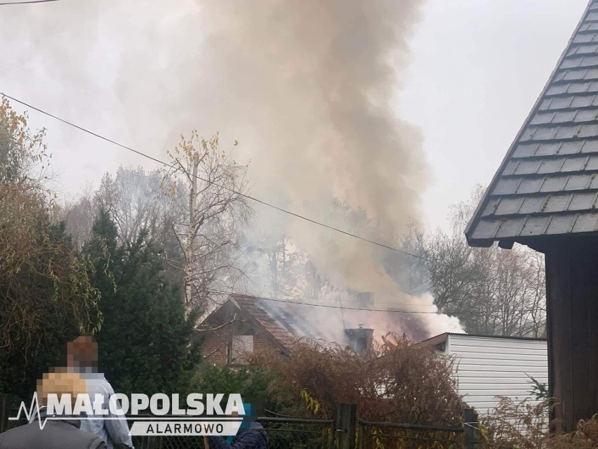 Pożar domu jednorodzinnego w Bulowicach
